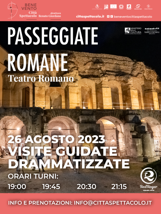 Passeggiate Romane, visite drammatizzate presso il Teatro Romano – Info Prenotazioni