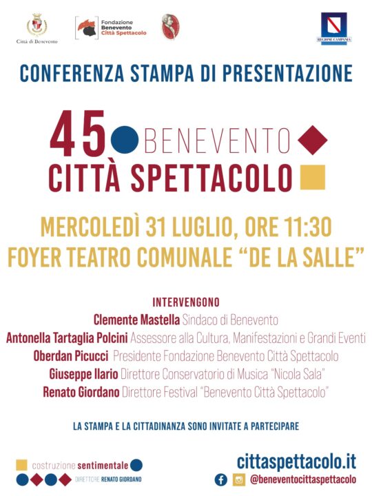 Conferenza stampa di presentazione della 45^ edizione del Festival